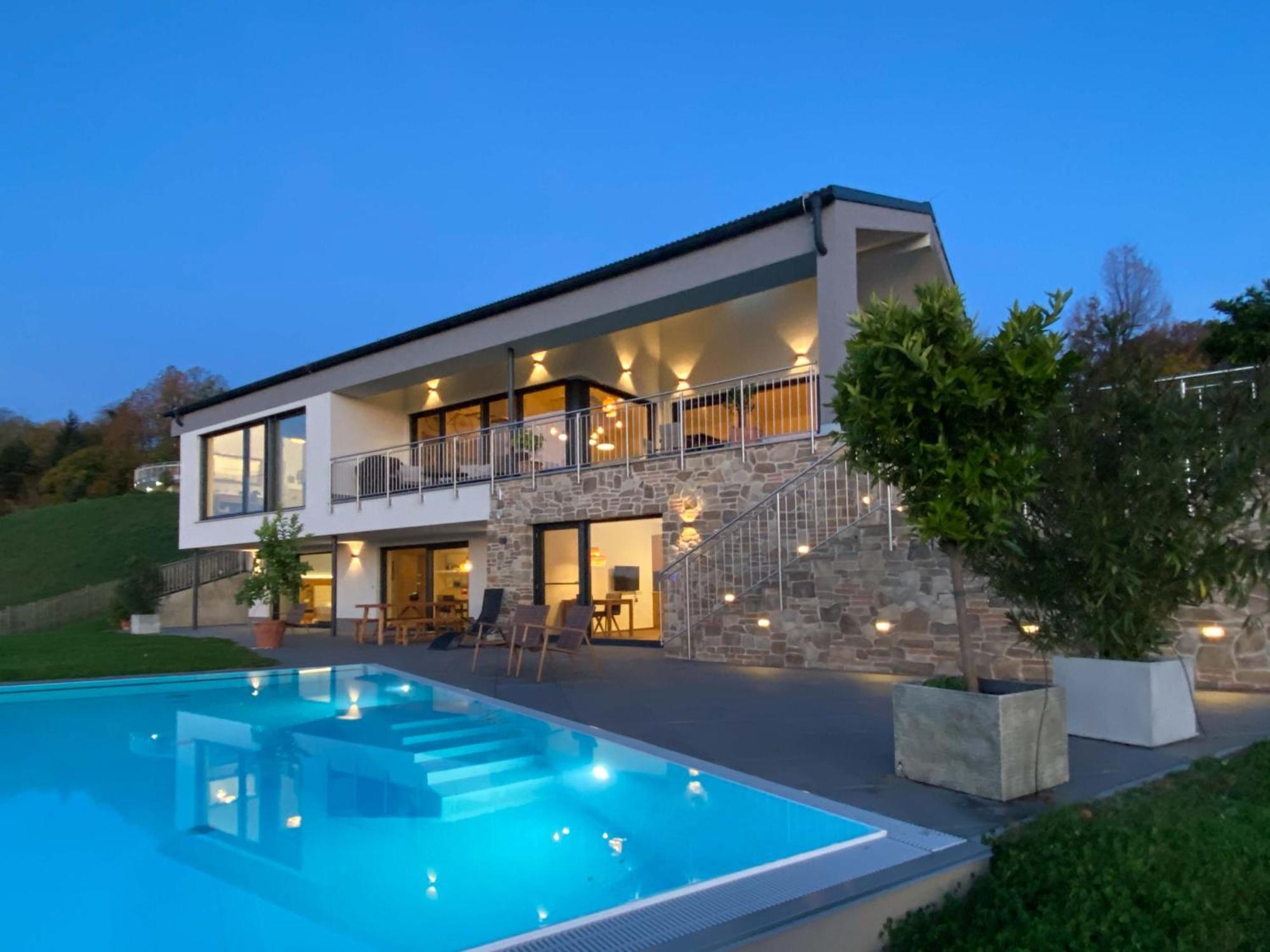 Greim15 --- Ganzes Ferienhaus Mit Fernsicht, Pool, Wellness Deutschlandsberg Bagian luar foto